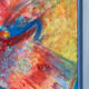 Abstract - The Samurai, oil on wood panel signed 1989