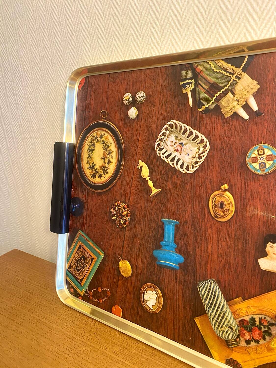 1970s vintage plateau for a cabinet of curiosities