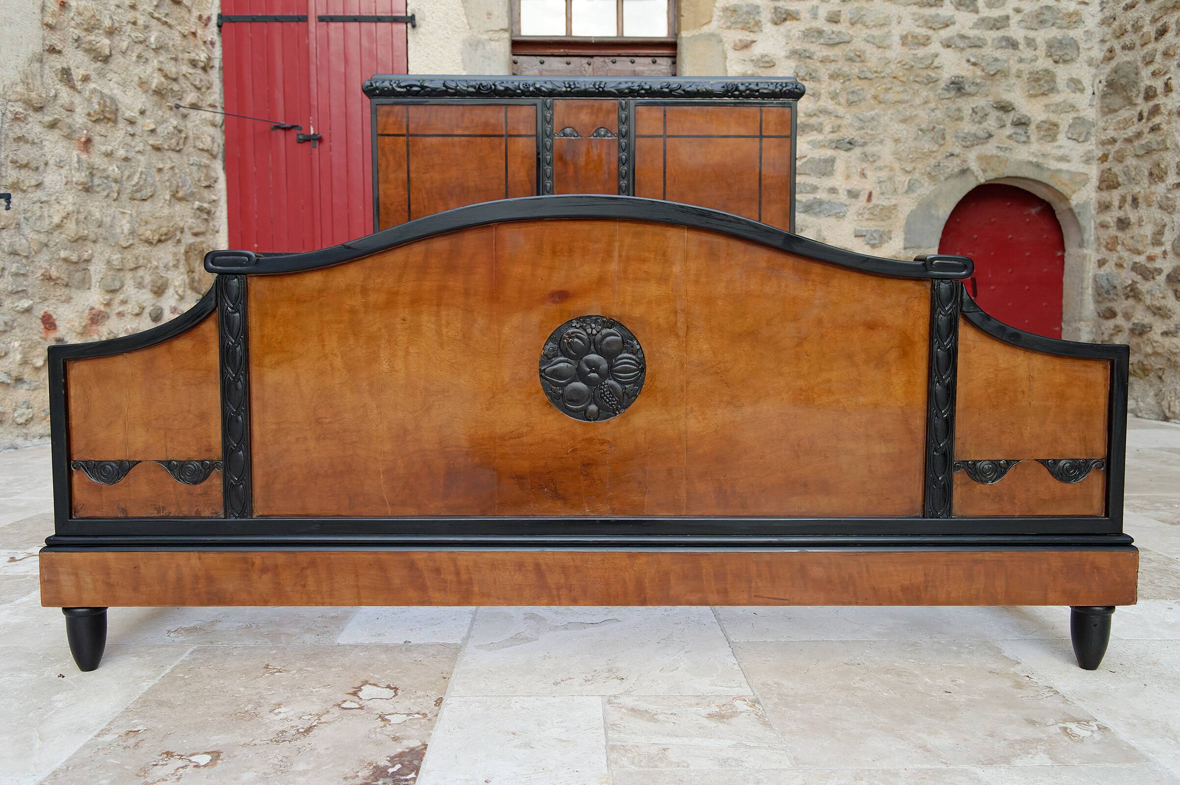 Lit double Art Déco, France, Circa 1920