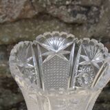 Chiseled crystal vase