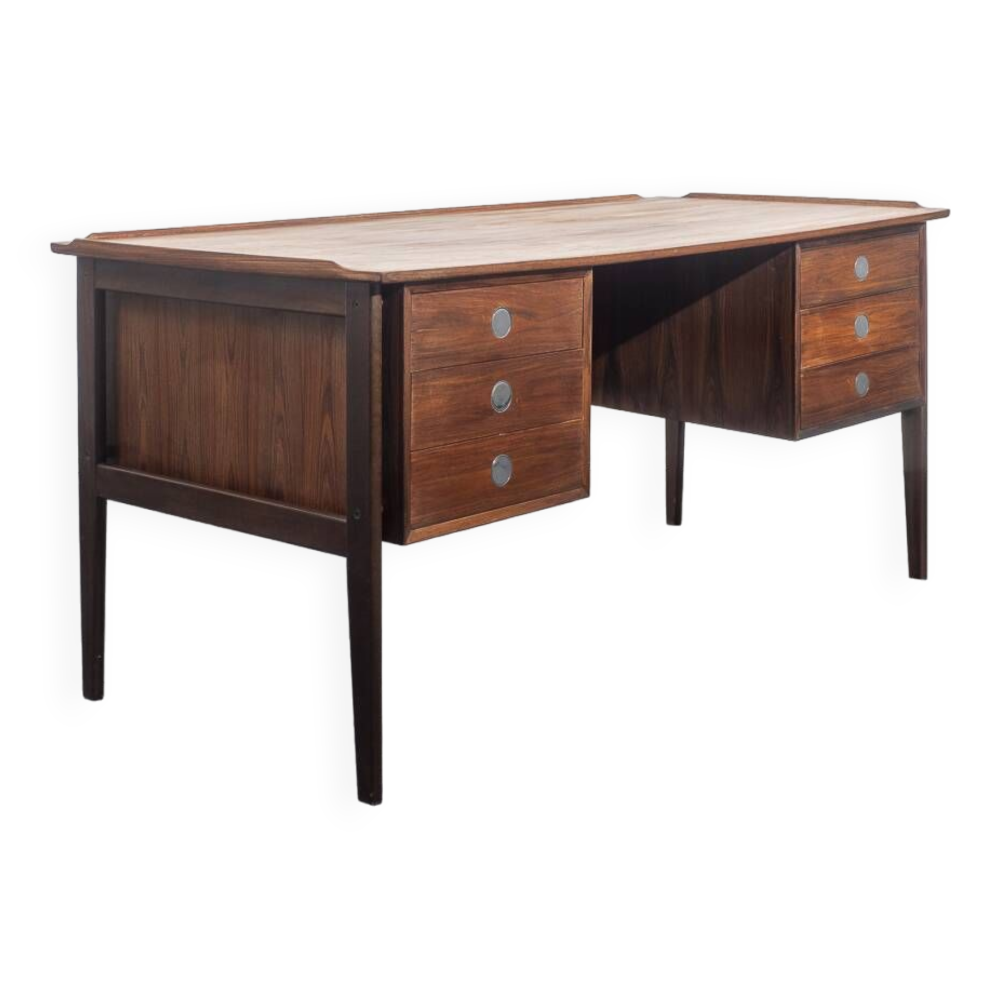 Bureau scandinave, teck, vintage, restauré