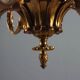 Antique gilded bronze chandelier with 10 lights, Italy, early 20th century.