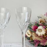 3 verres en cristal ciselé vintage