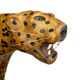 Vintage 60s/70s Leopard Sculpture in Genuine Leather Retro Piece
