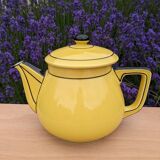 Théière / cafetière style Art Déco jaune et noire