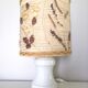 Lampe porcelaine de Virebent et Abat-jour herbier des années 70