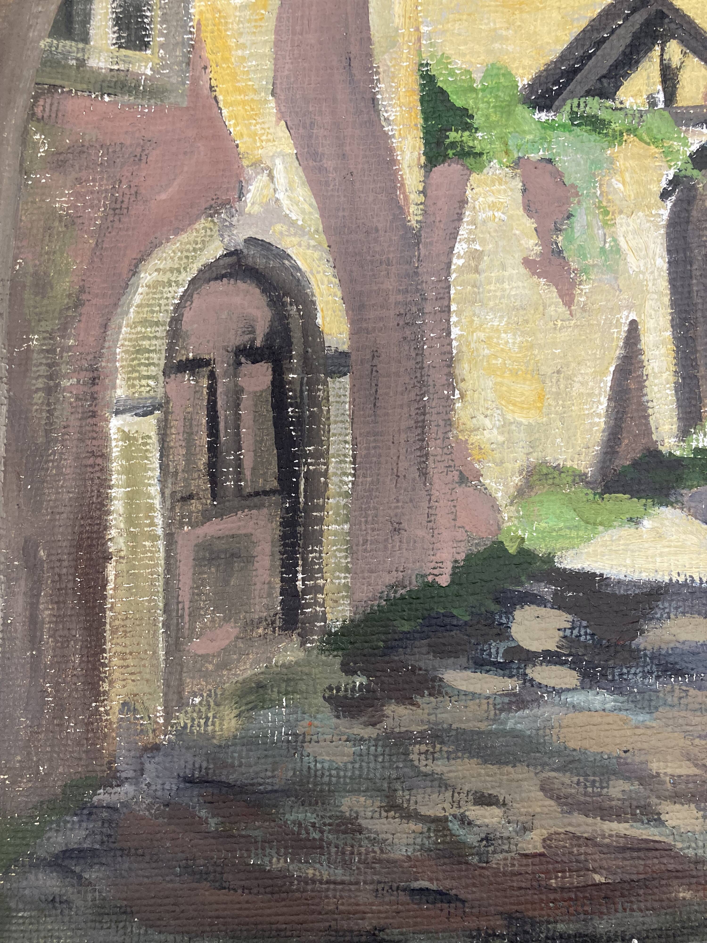 Oil on vintage panel