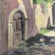 Oil on vintage panel