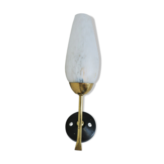 Wall lamp tulip glass and brass 50