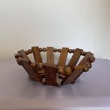 Teak fruit basket
