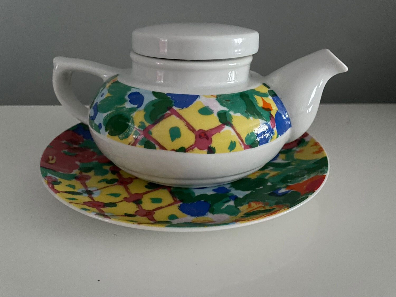 Teapot and its plate