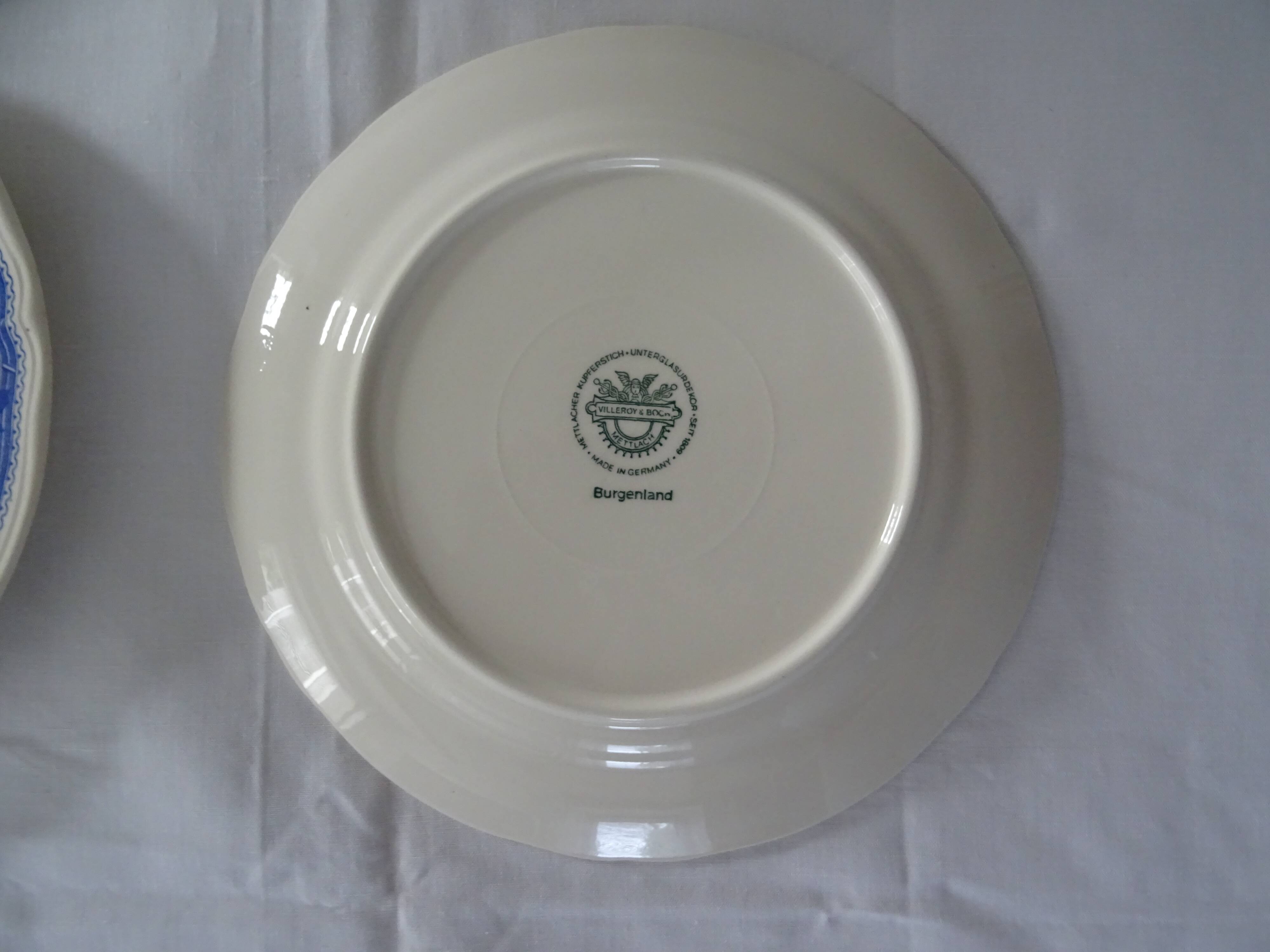 4 plates old faience 506 112 villeroy boch burgenland blue