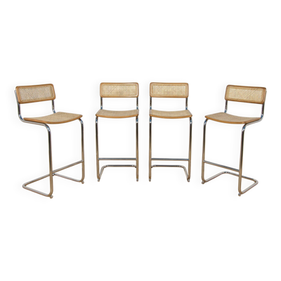 Tabourets de bar chromés Typ Cesca, Italie, années 1970