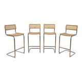 Chrome-Plated Bar Stools Typ Cesca, Italy, 1970s