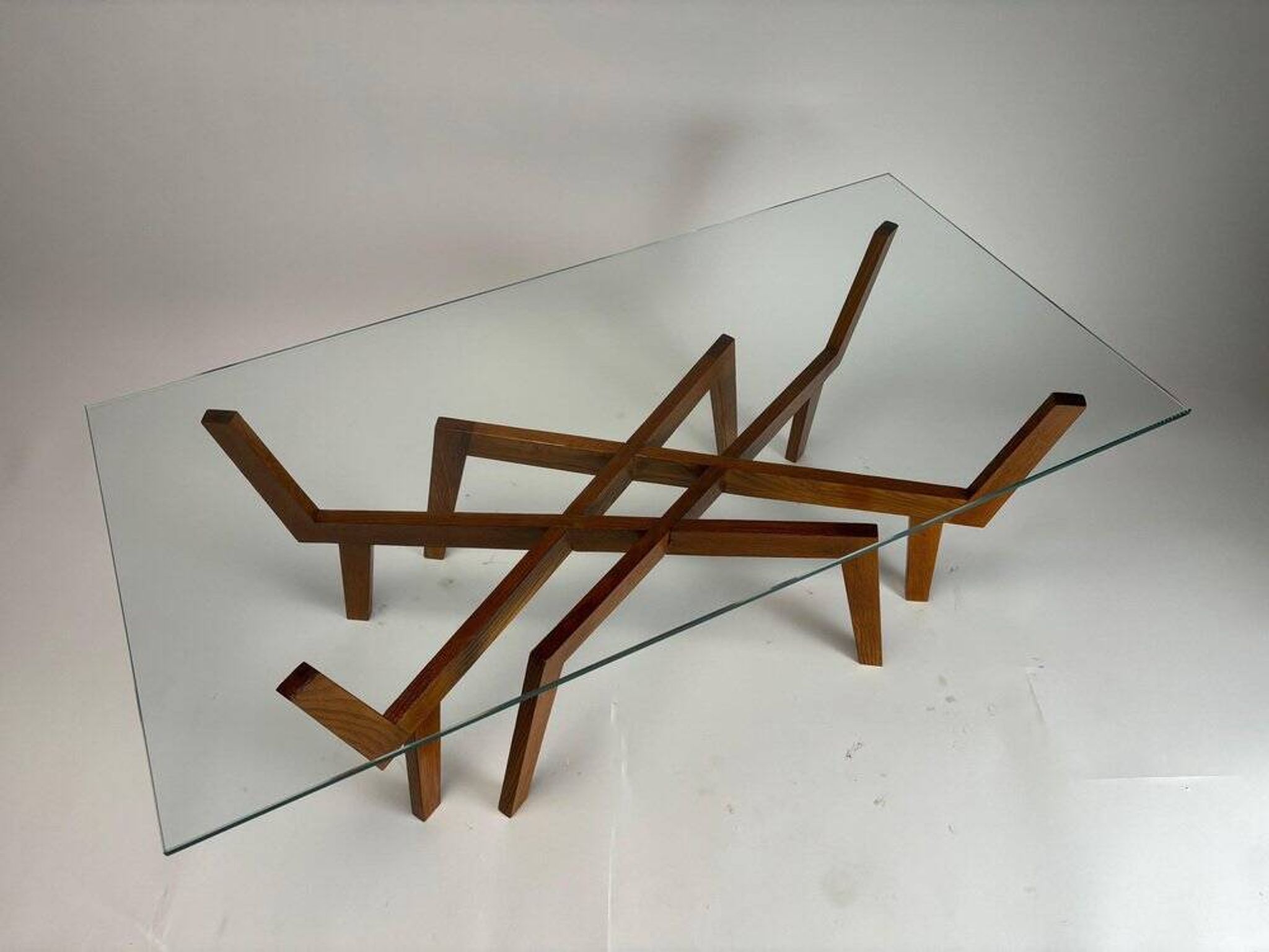 Mid-Century Modern Sculptural Wooden Coffee Table, Italy, 1950s