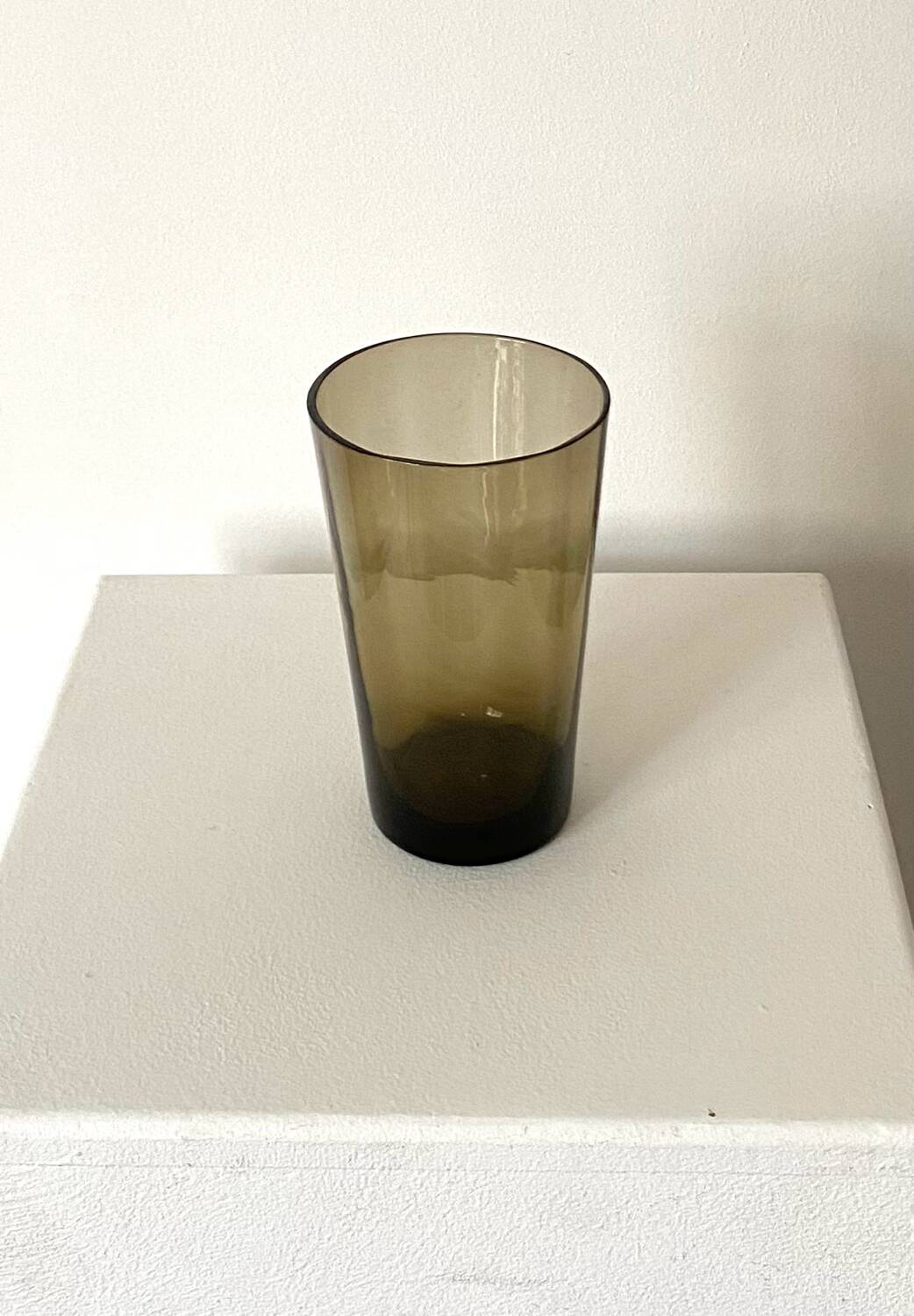 Smoked glass vase from the 70s