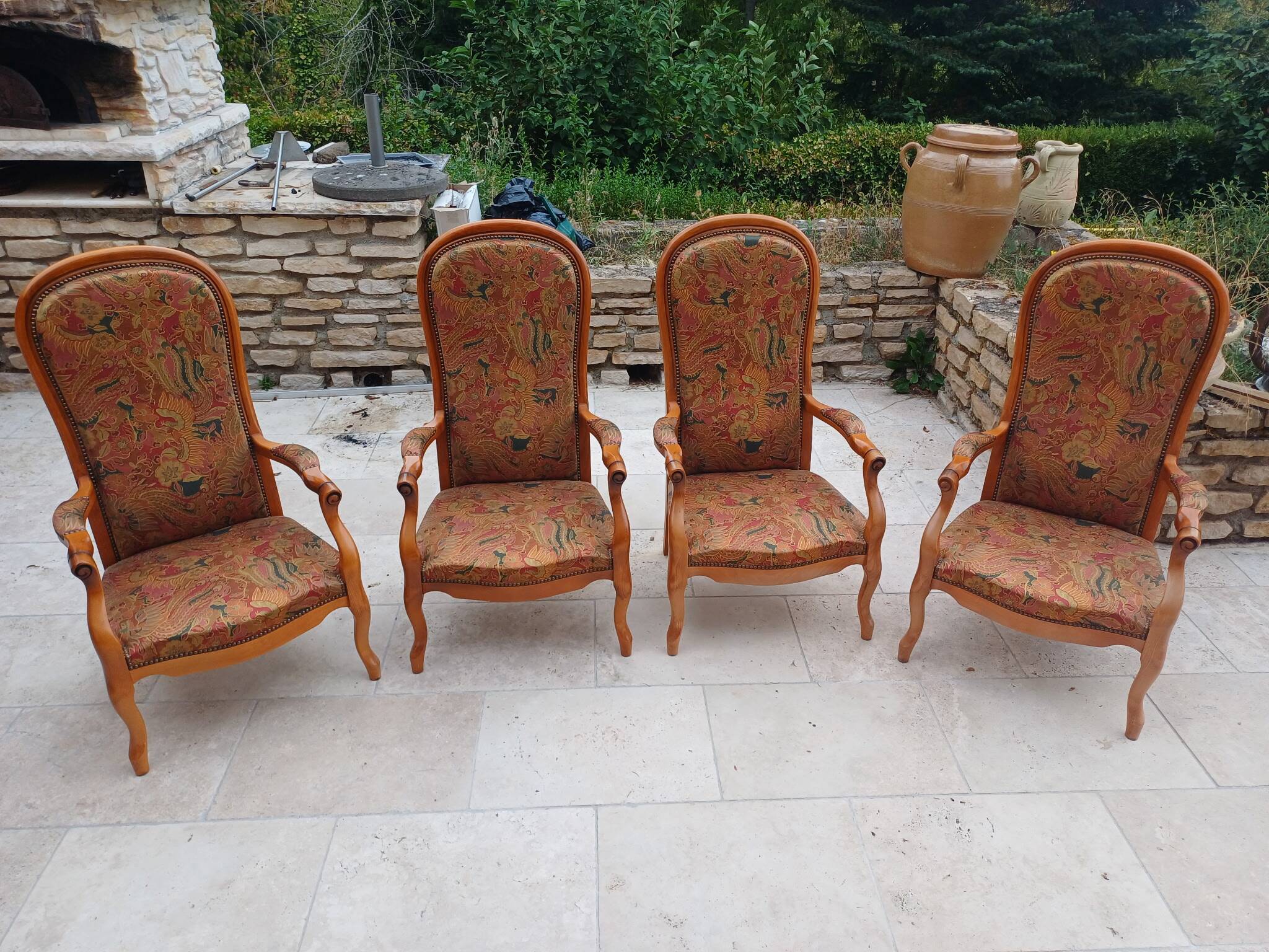Set of 4 Voltaire armchairs