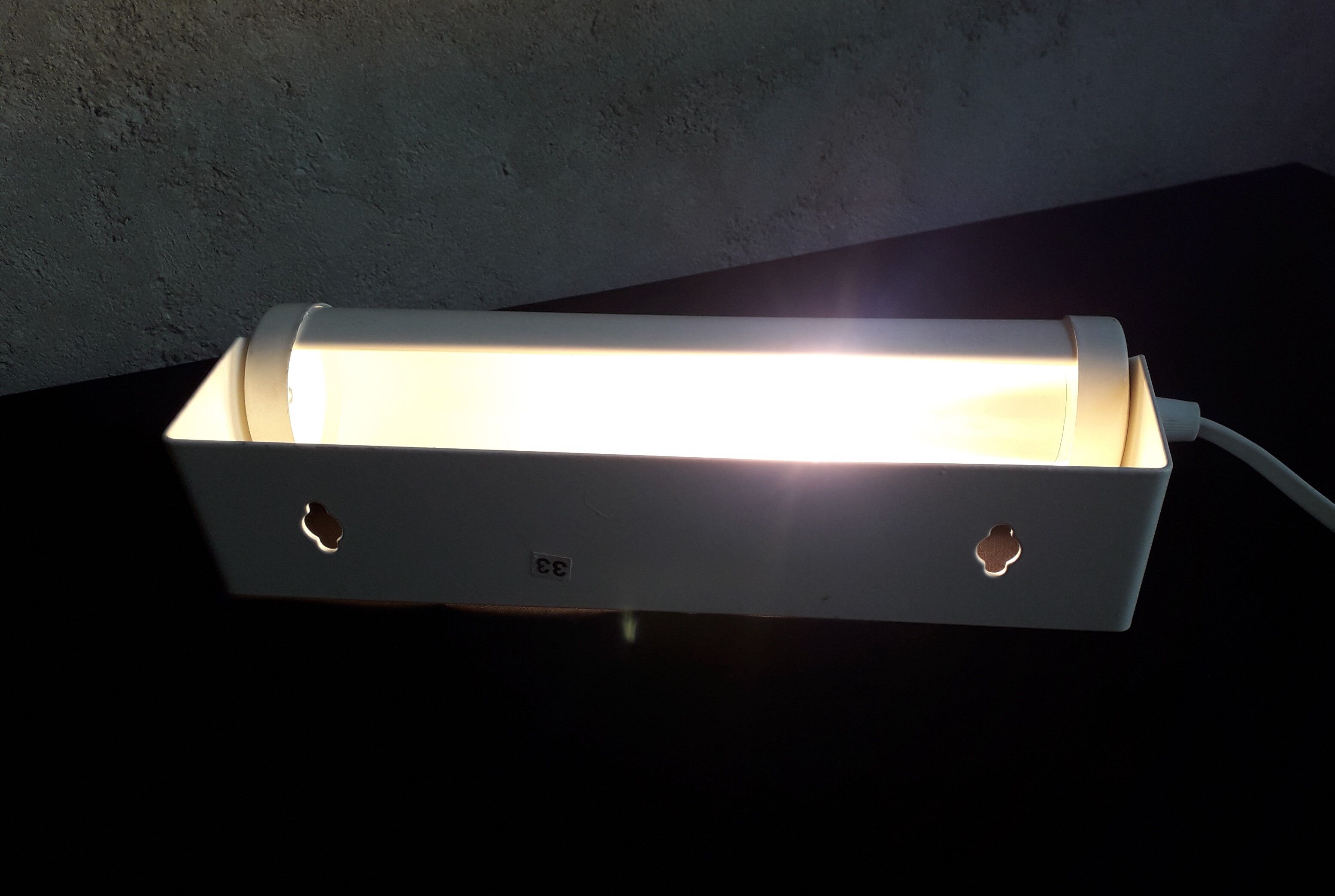 Vintage "roll" wall lamp