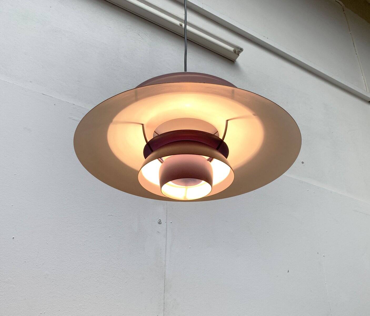 Mid-century modern PH 5 pendant by Poul Henningsen for Louis Poulsen, 1960s.