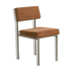 Chaise de bureau avec une structure en acier chromé et dossier large