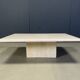 Rectangular travertine coffee table from the 1970s, Italy.