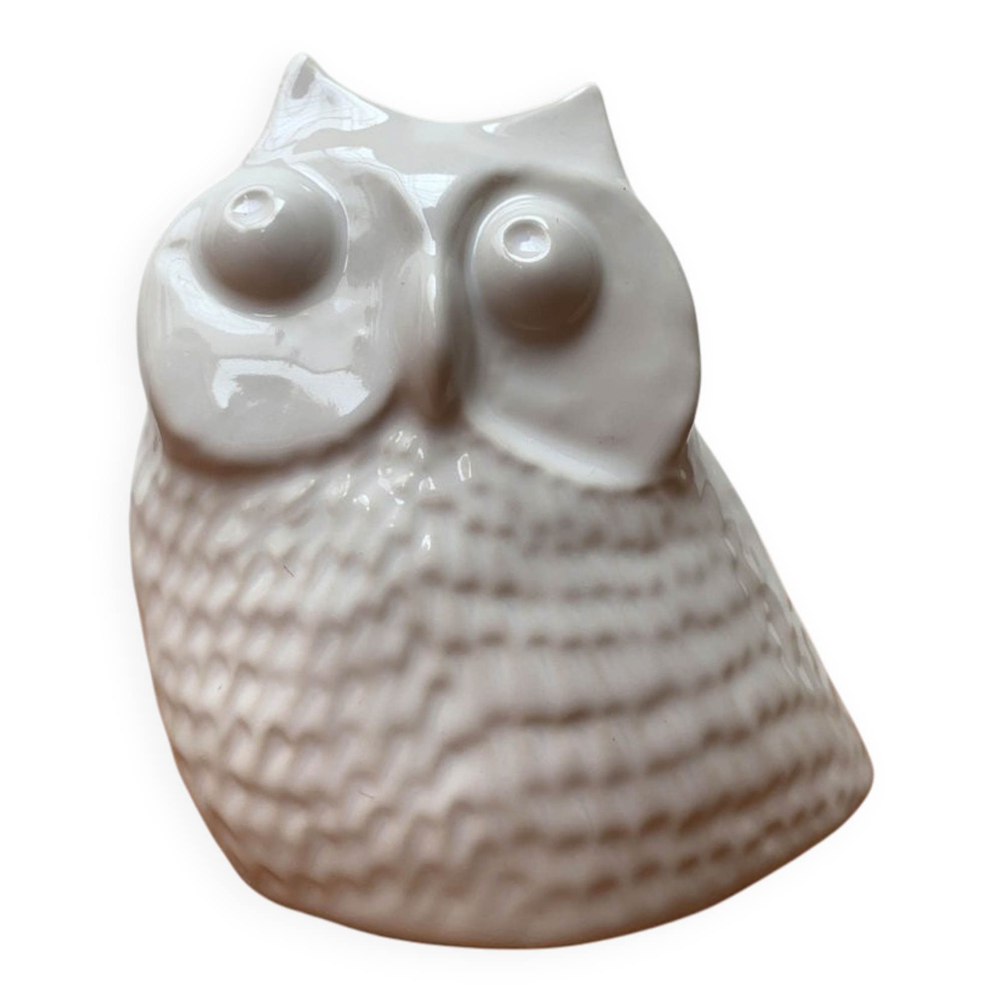 Danish mid-century ceramic owl sculpture by Søholm, 1960s.