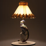 Porcelain Pheasant Table Lamp Germany 1950s