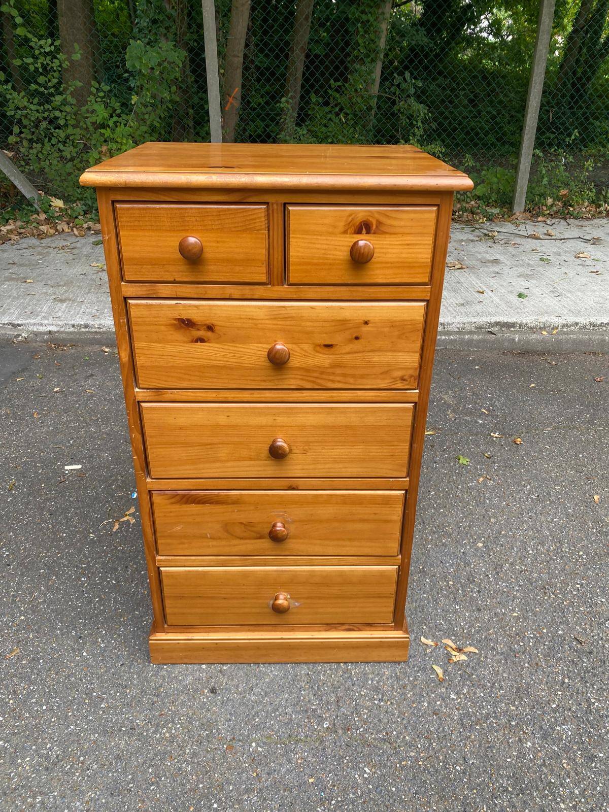 Scandinavian solid wood chest of drawers 1980