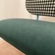 Banc en tissu vichy noir et Aquaclean vert