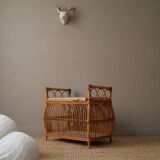 Rattan toy box, Scandinavian decoration, handmade