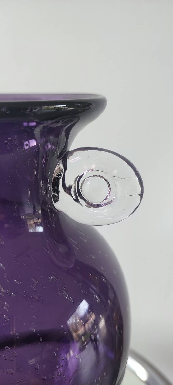 Vintage Italian vase in blown art glass