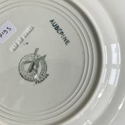 6 antique earthenware dessert plates, ironstone, Moulin des Loups Aubépine