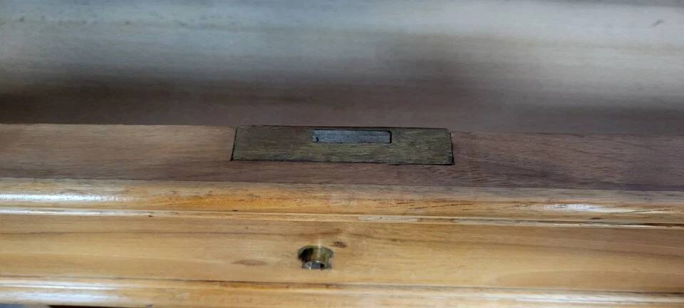 Napoleon III period secretary in a faux walnut chest of drawers