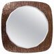 Crystal Art Sculpted Textured Wall Mirror Gold Bronze Mid-Century, Italy, 1960s