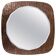Crystal Art Sculpted Textured Wall Mirror Gold Bronze Mid-Century, Italy, 1960s