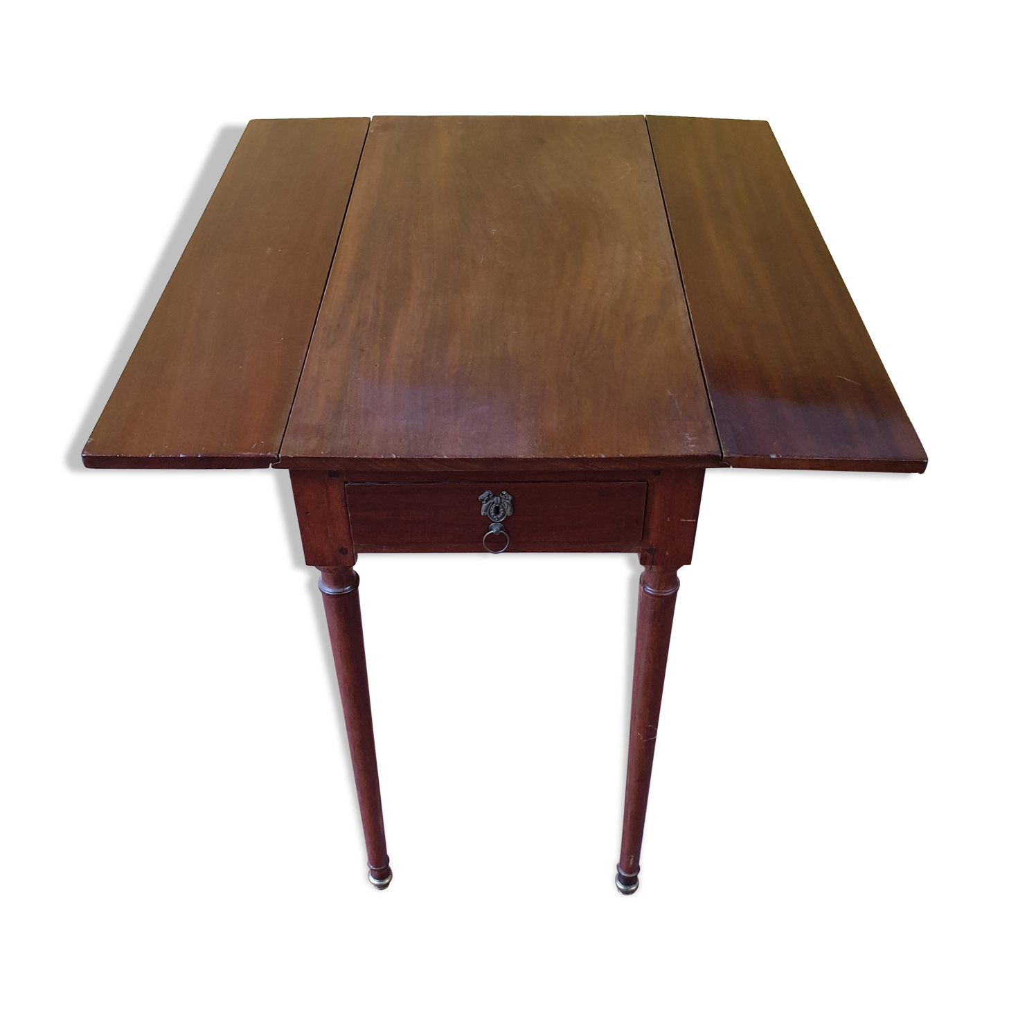 Old table with wooden shutters