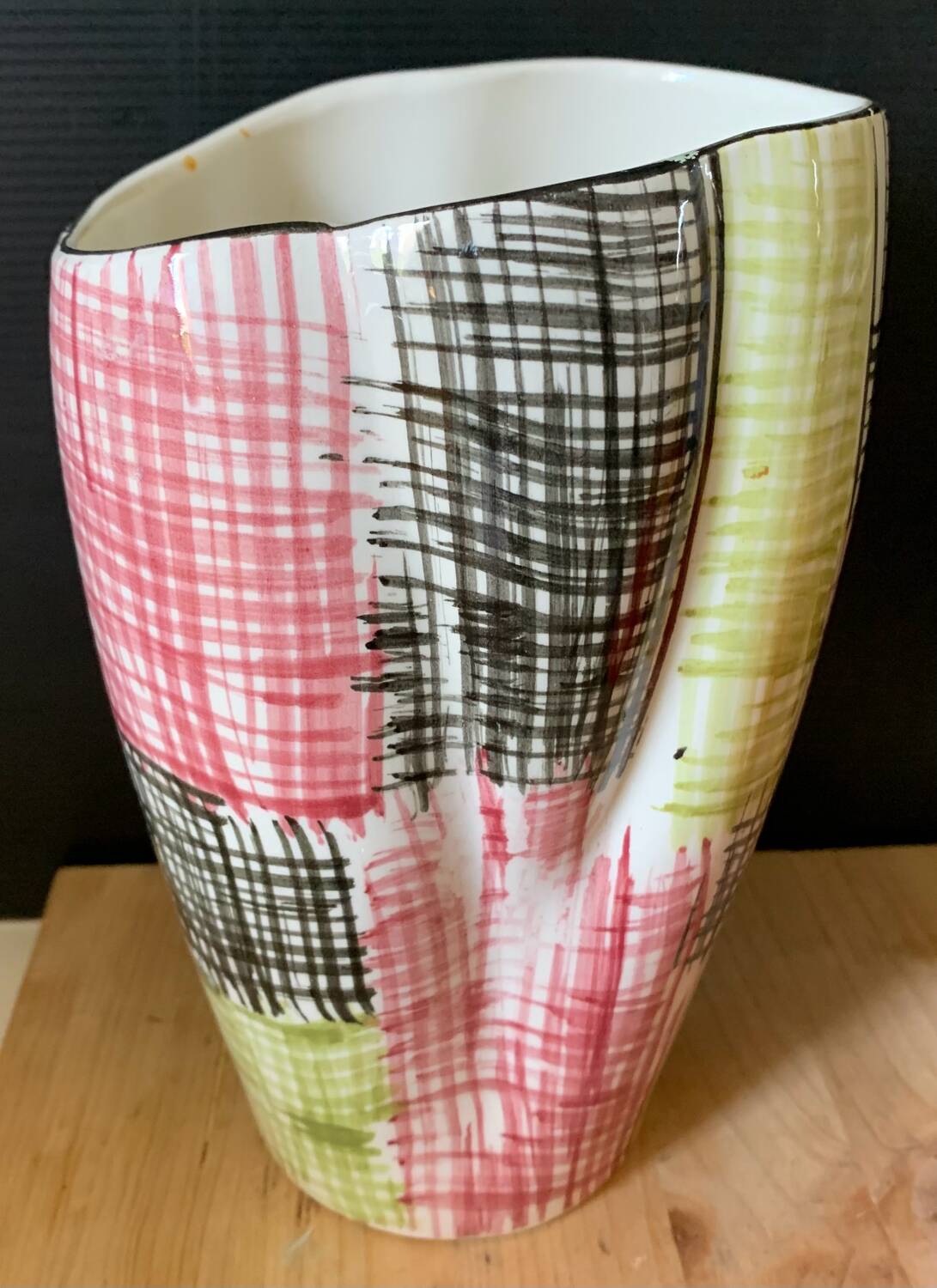 Sarreguemines ceramic vase