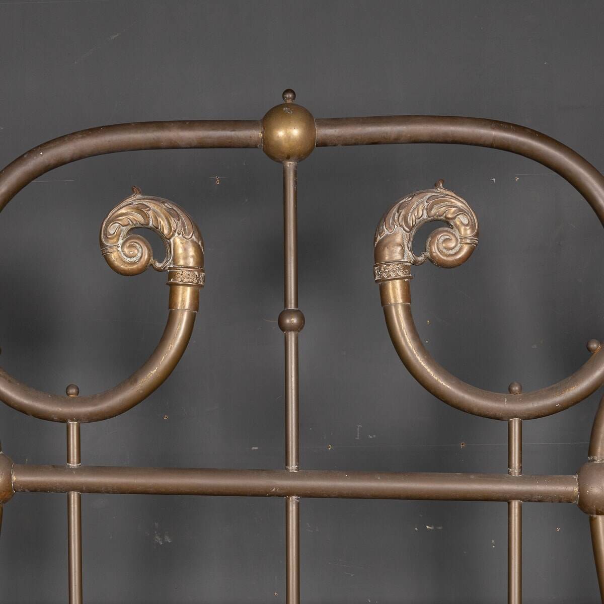 Antique 19thc victorian pair of brass coat stands c.1890