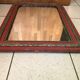Antique Louis Philippe mirror in wood and plaster with a row of pearls and vintage friezes