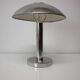 1930s Art Deco Chrome Plated Mushroom Table Lamp, Czechoslovakia