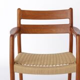 Ensemble de 3 chaises vintage 1960 EMC Mobler en teck danois