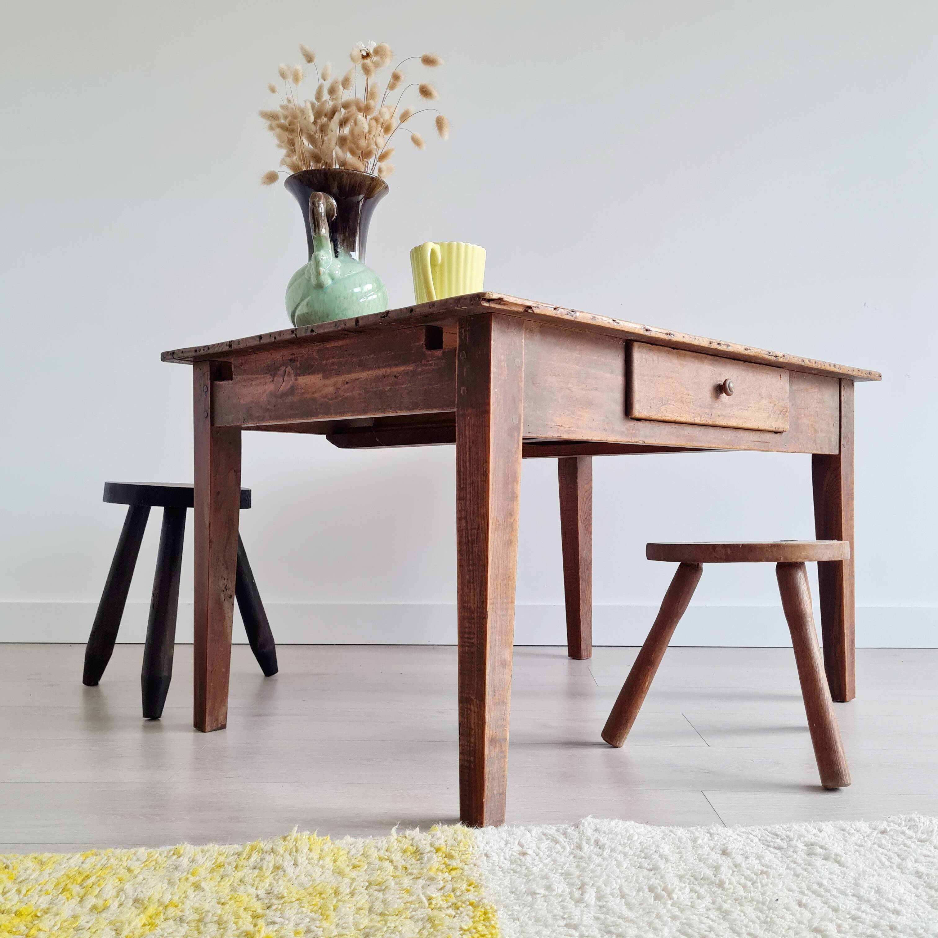 Antique low farmhouse table