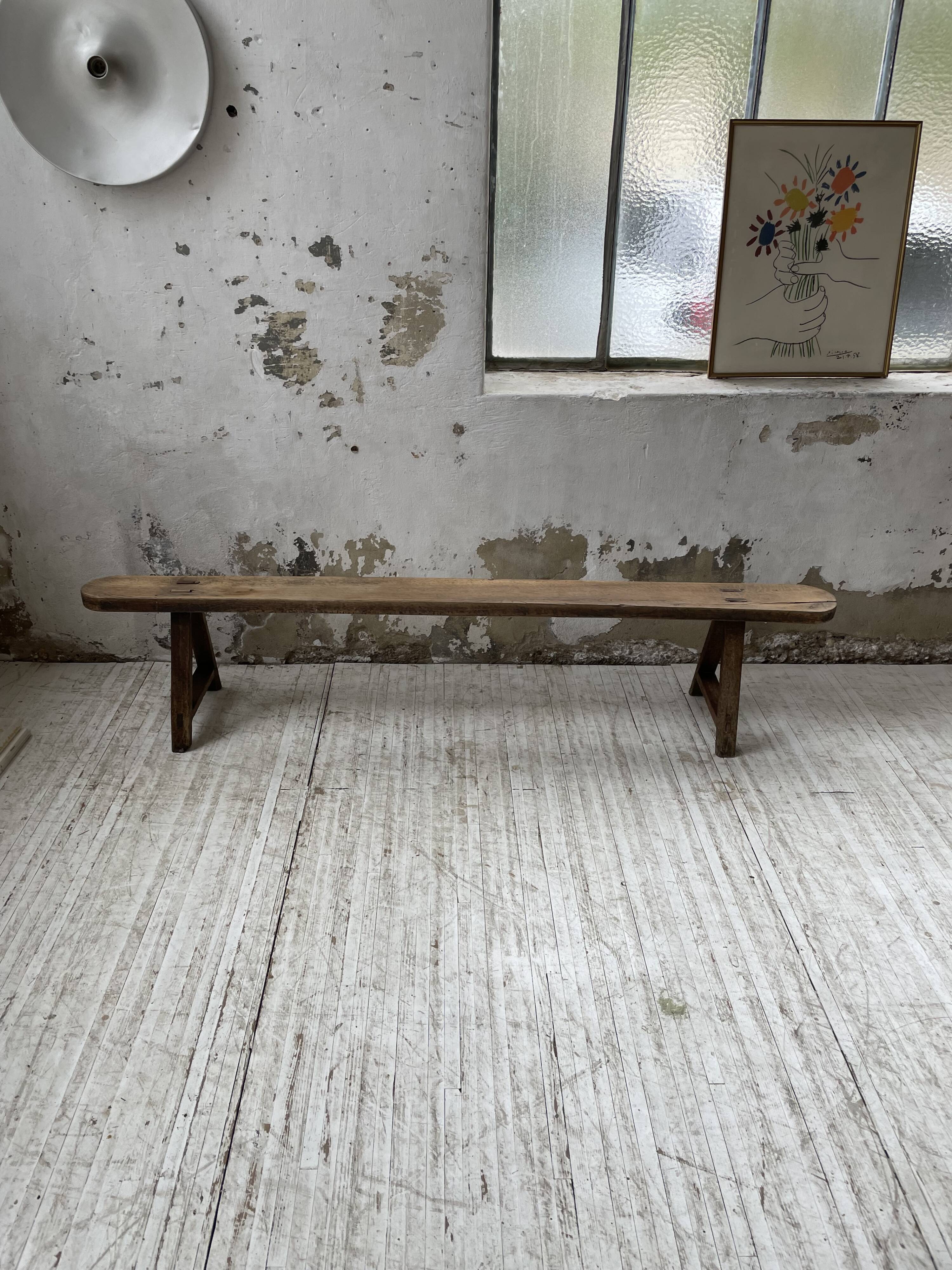 Oak farm bench 195 cm