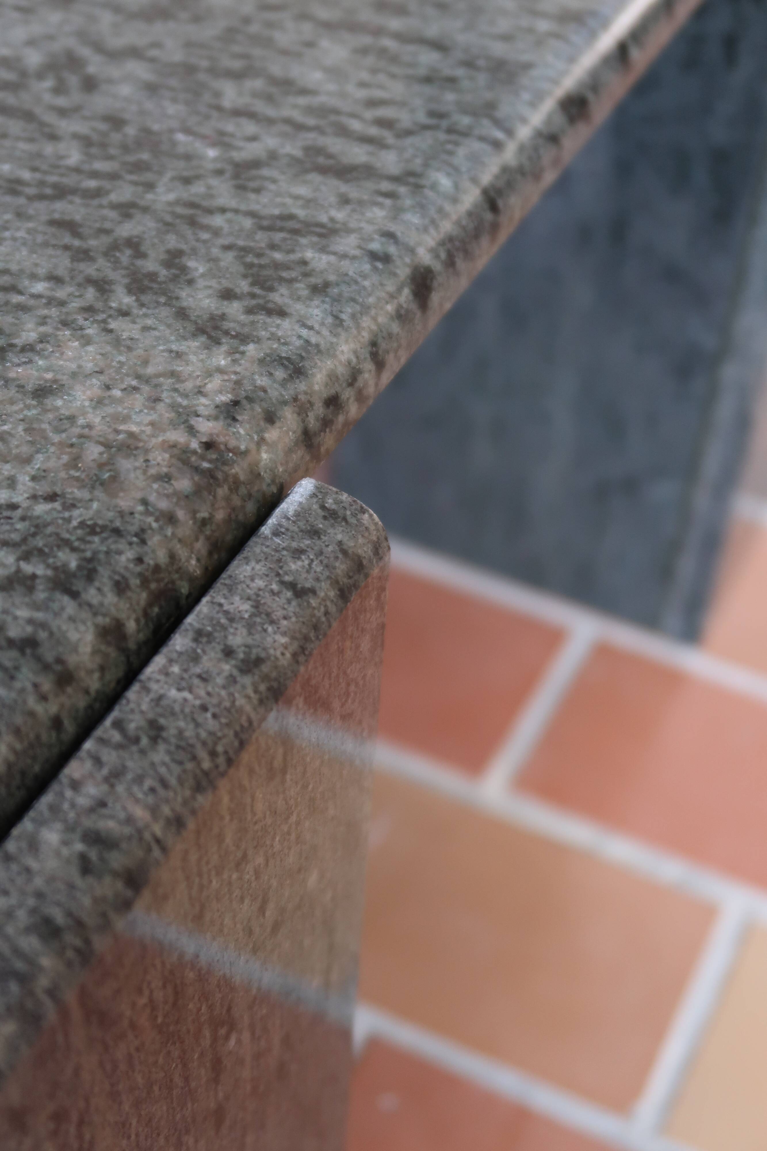 Large square granite coffee table