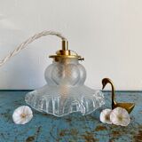 Vintage tulip stroller in transparent and frosted glass