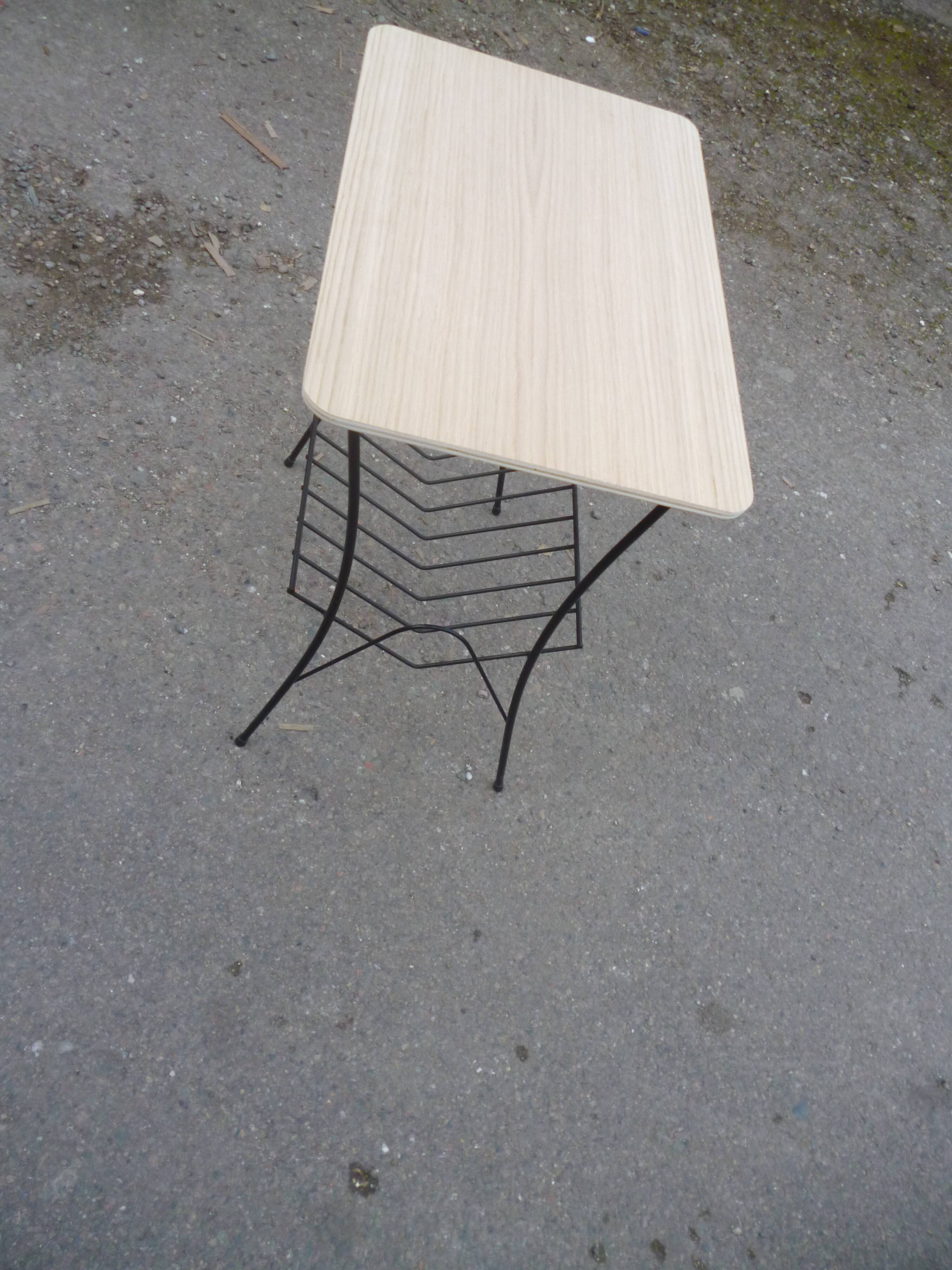 Side table magazines holder 70s