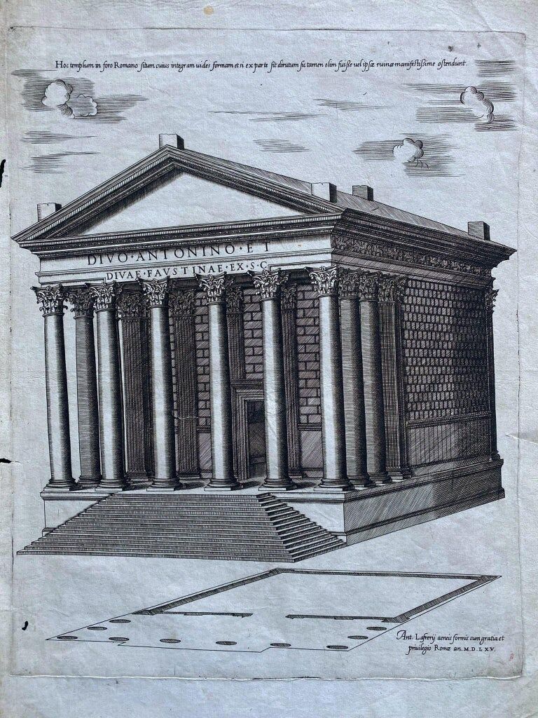 Antoine Lafrery, "Speculun Romanae Magnificen", set of 6 engravings, XVIth