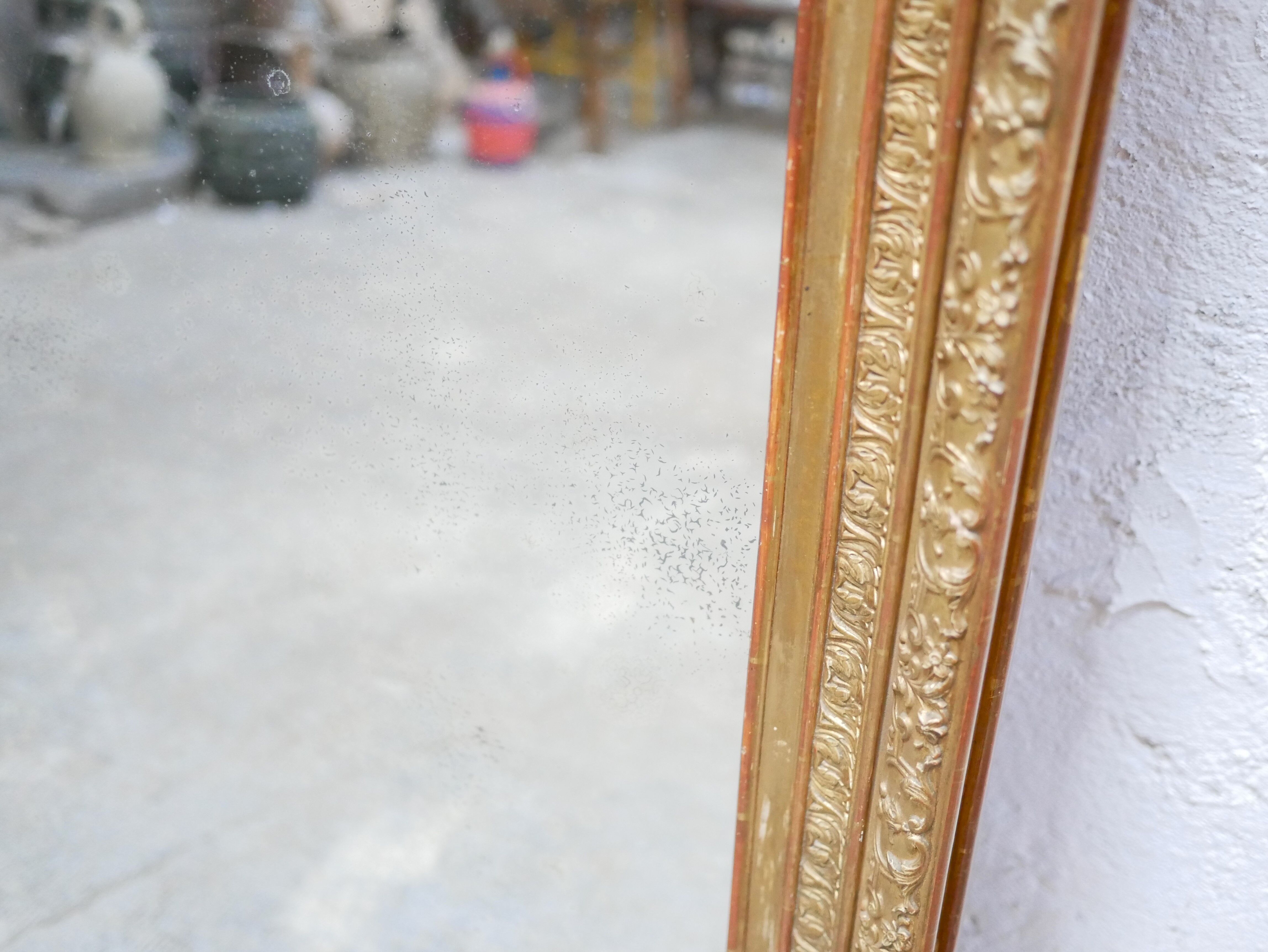 Old rectangular mirror Napoleon III 153cm x 107cm