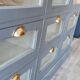 cabinet with drawers grainetier patina gray and raw top