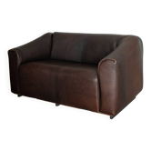 Vintage DS-47 Two-Seater Sofa by De Sede, Neck Leather Extendable Seat 1970